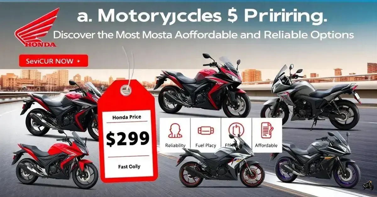 Moto Honda Preço: Descubra as Opções Mais Acessíveis e Confiáveis